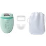 Philips BRE265/00 Depiladora Satinelle Essential con Cable, Luz Opti-Light, 2 Velocidades, 3 Accesorios, Cabezal Lavable para Piernas y Zonas Sensibles